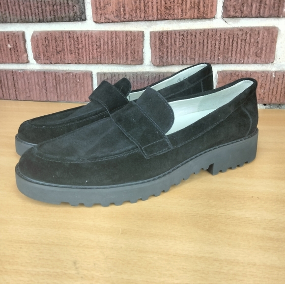 NWOT Franco Sarto Carol 3 Genuine Suede Loafers in Black Sz. 9.5 - Picture 5 of 13